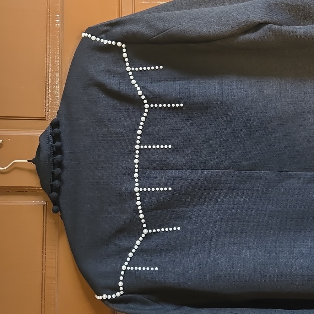 Sister Jane Black Jacket with White Accents - Picture 9 of 14